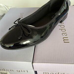 Madden Girl Black Patent Bow Ballet Flat